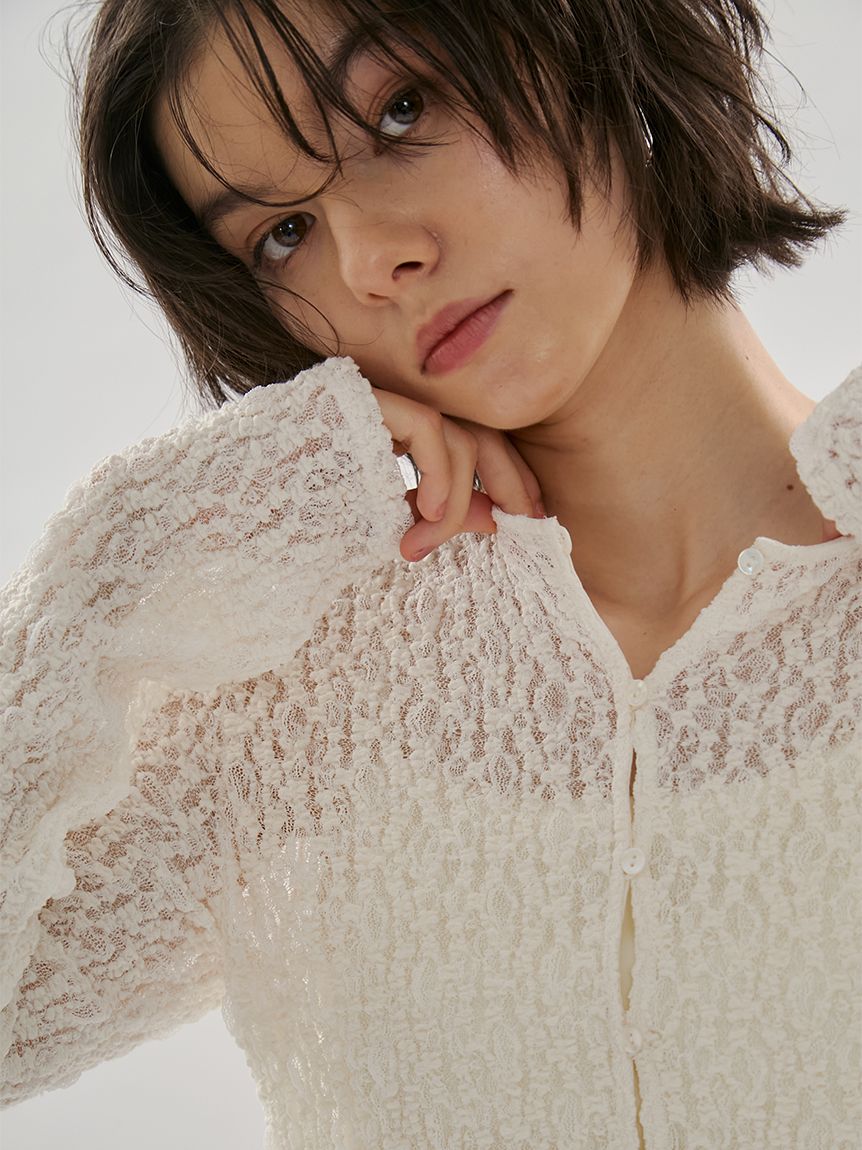2wayストレッチレースカットソー(Tシャツ/カットソー)｜トップス｜emmi