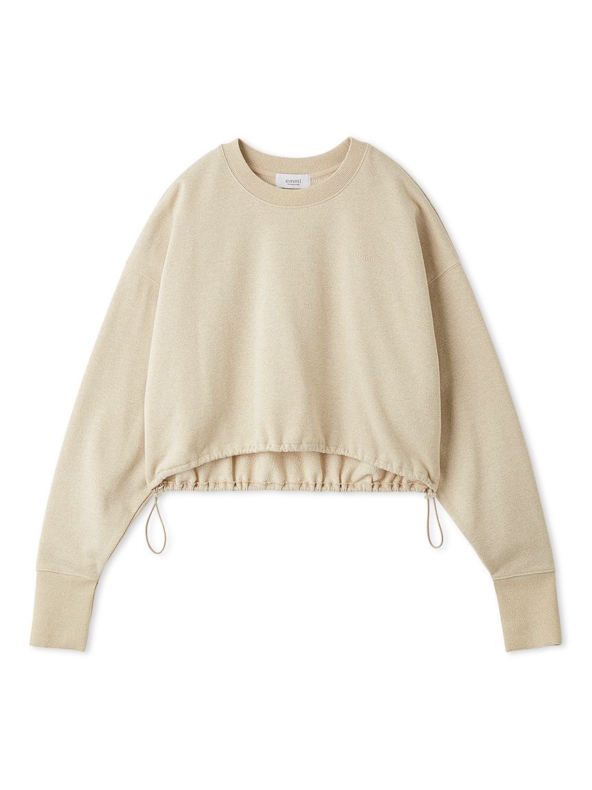 ラメ裏毛クロップドプルオーバー(スウェット/パーカー)｜トップス