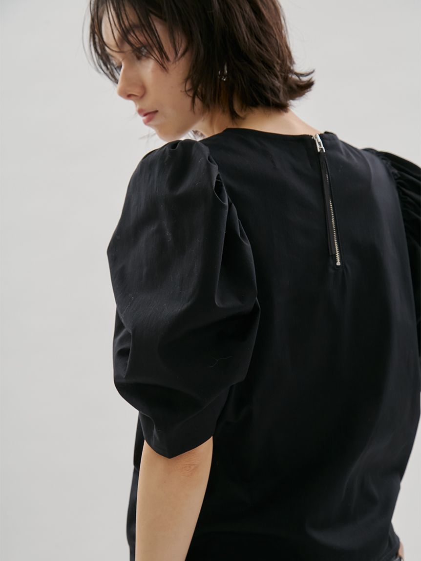 emmi / エミトップス　デザインスリーブTシャツ　ブラック 13WCT262020_p_24_LL.jpg