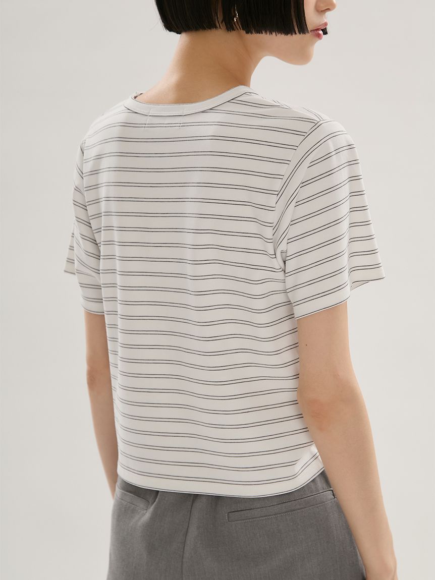ソフトタッチクロップドTシャツ(Tシャツ/カットソー)｜トップス｜emmi