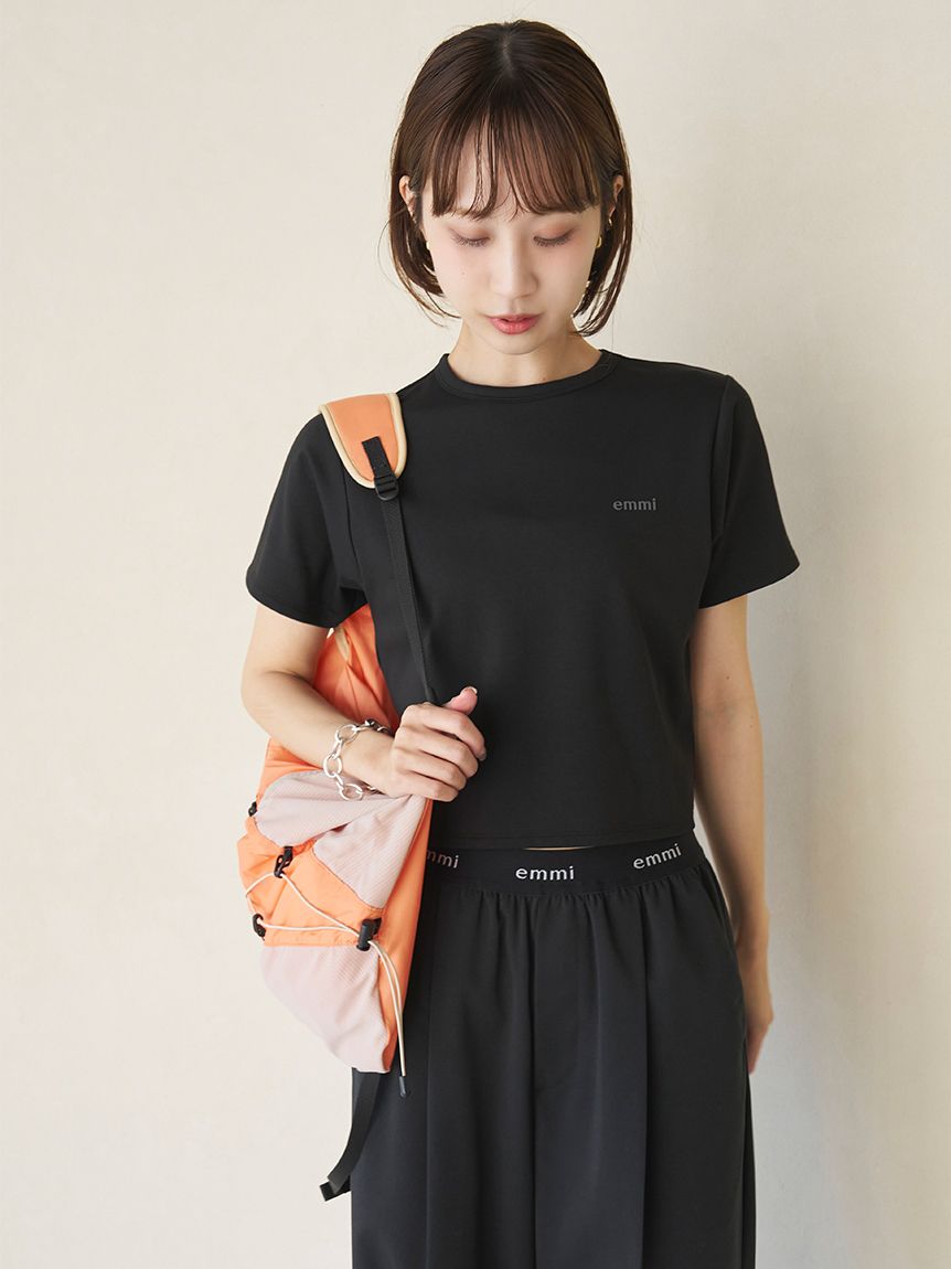 ソフトタッチクロップドTシャツ(Tシャツ/カットソー)｜トップス｜emmi
