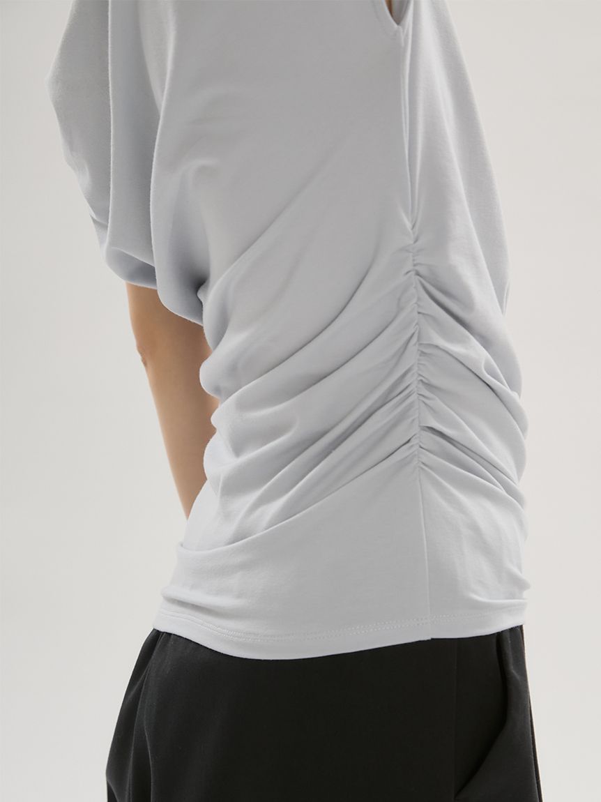 ICEDFABRIC＋®】ワンショルドレープカットソー/接触冷感(Tシャツ