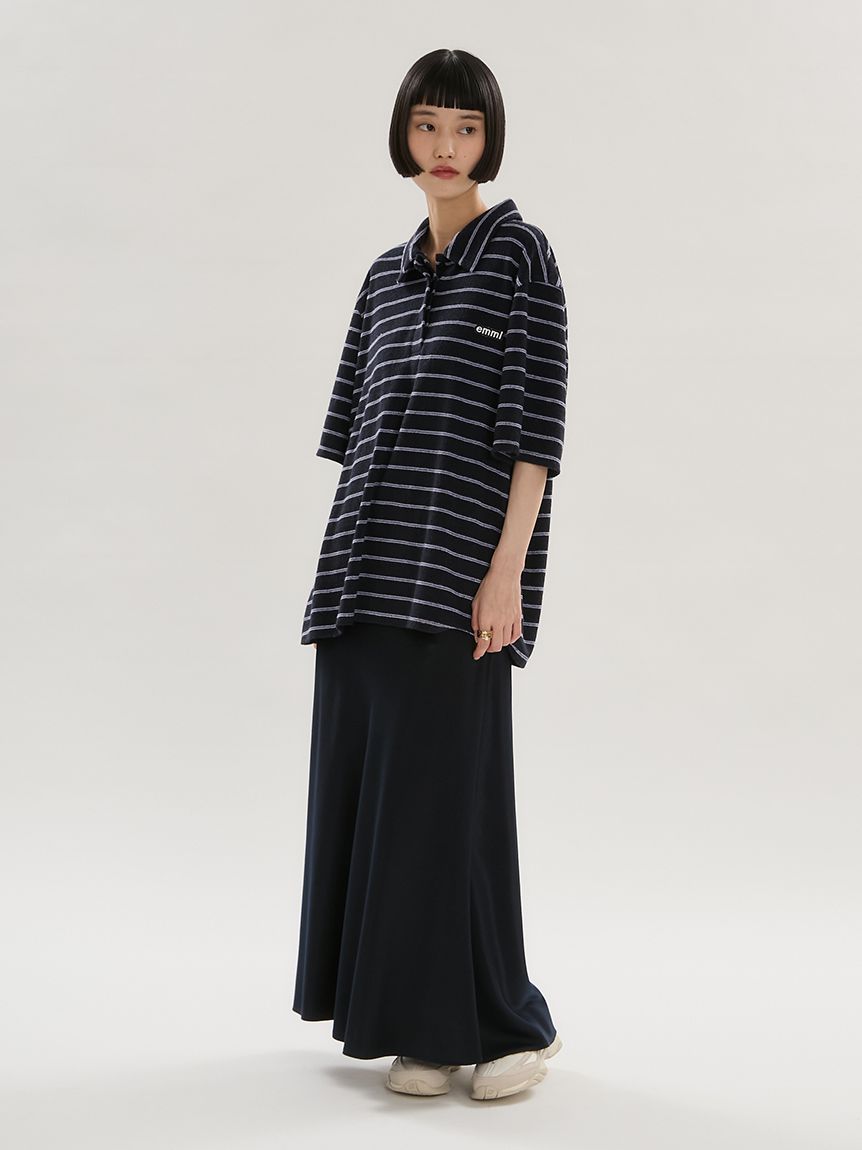 emmiロゴニットポロトップス emmiロゴパイルポロトップス【セットアップ対応】(Tシャツ/カットソー