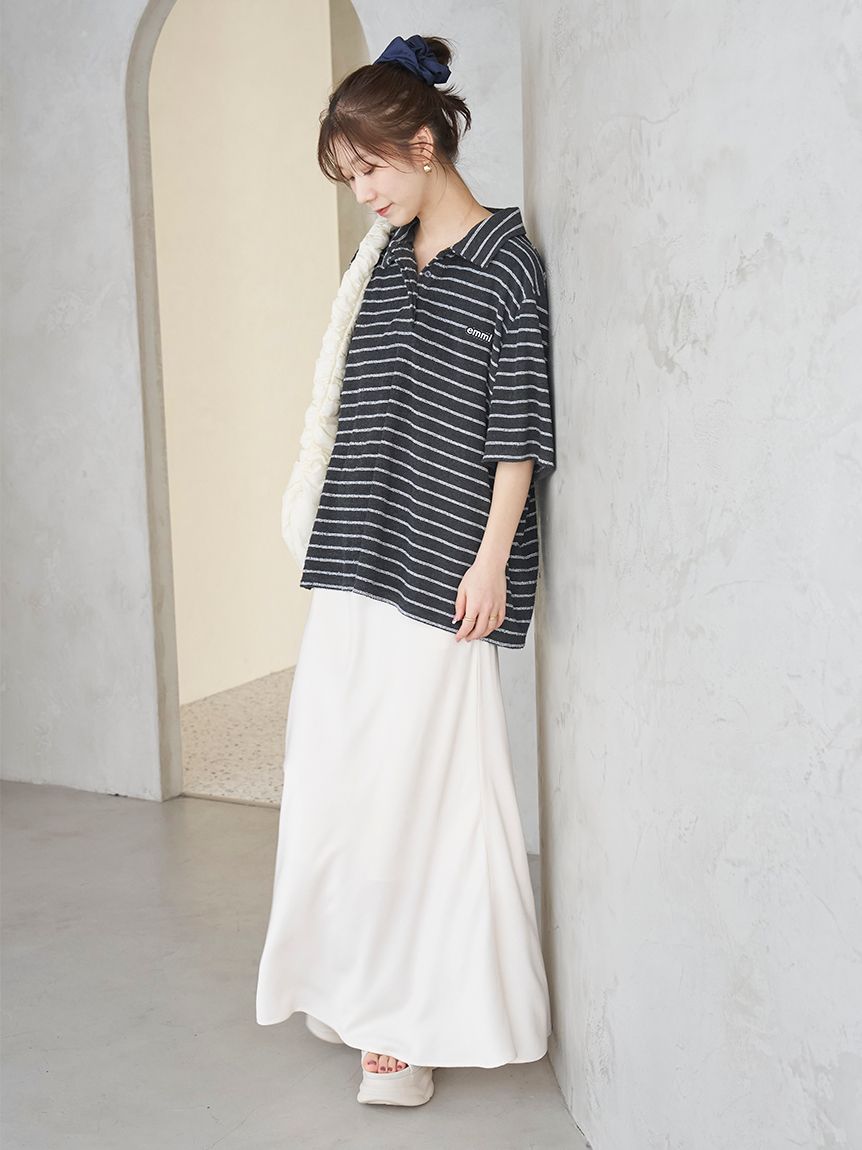 emmiロゴパイルポロトップス【セットアップ対応】(Tシャツ/カットソー