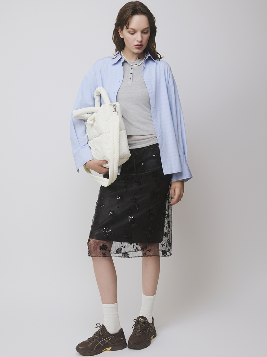 【極美品】45R インディゴ 染め 裾レイヤード カットソー レイヤードカットソー(Tシャツ・カットソー)｜TOPS｜emmi（エミ）の