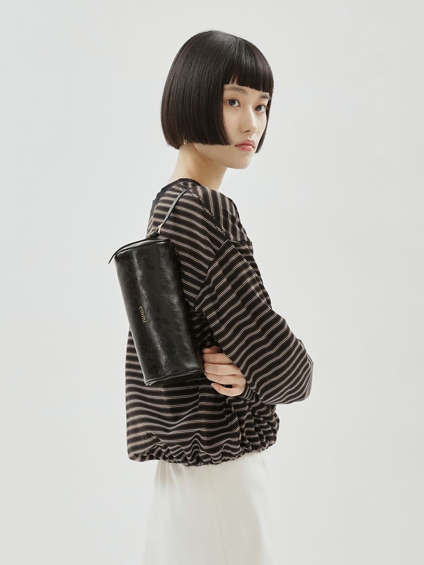 emmiロゴクロップドボーダーカットソー(Tシャツ・カットソー)｜TOPS