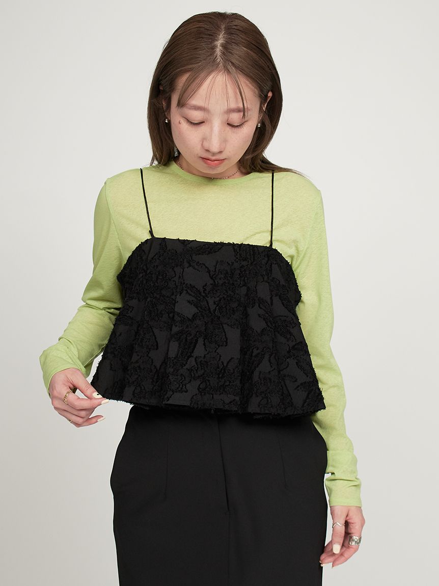 あやてきemmi タックビスチェ 新品　タグ付き タックビスチェ(タンクトップ/キャミソール)｜トップス｜emmi