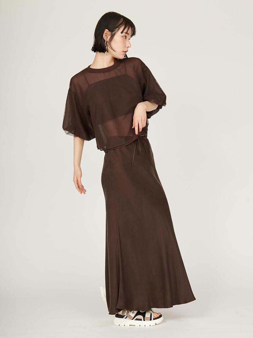 美品 エミ 長袖シアーショートブラウス レディース SIZE F Emmi 中古 楽天市場】【全品P5倍×先着100名様全品5%OFFクーポン30日0時〜1