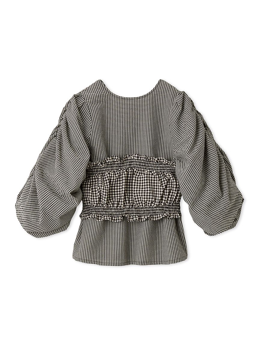 WEB限定カラー】ギンガムチェック2ピースブラウス(シャツ