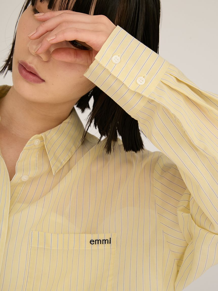 WEB限定カラー】シアーストライプシャツ(シャツ・ブラウス)｜トップス