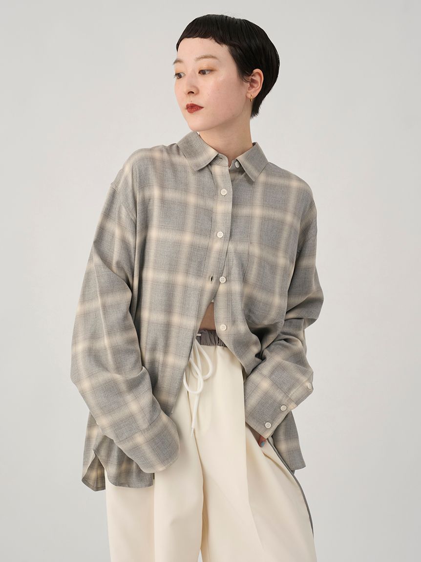 チェックオーバーシャツ(シャツ・ブラウス)｜トップス｜emmi