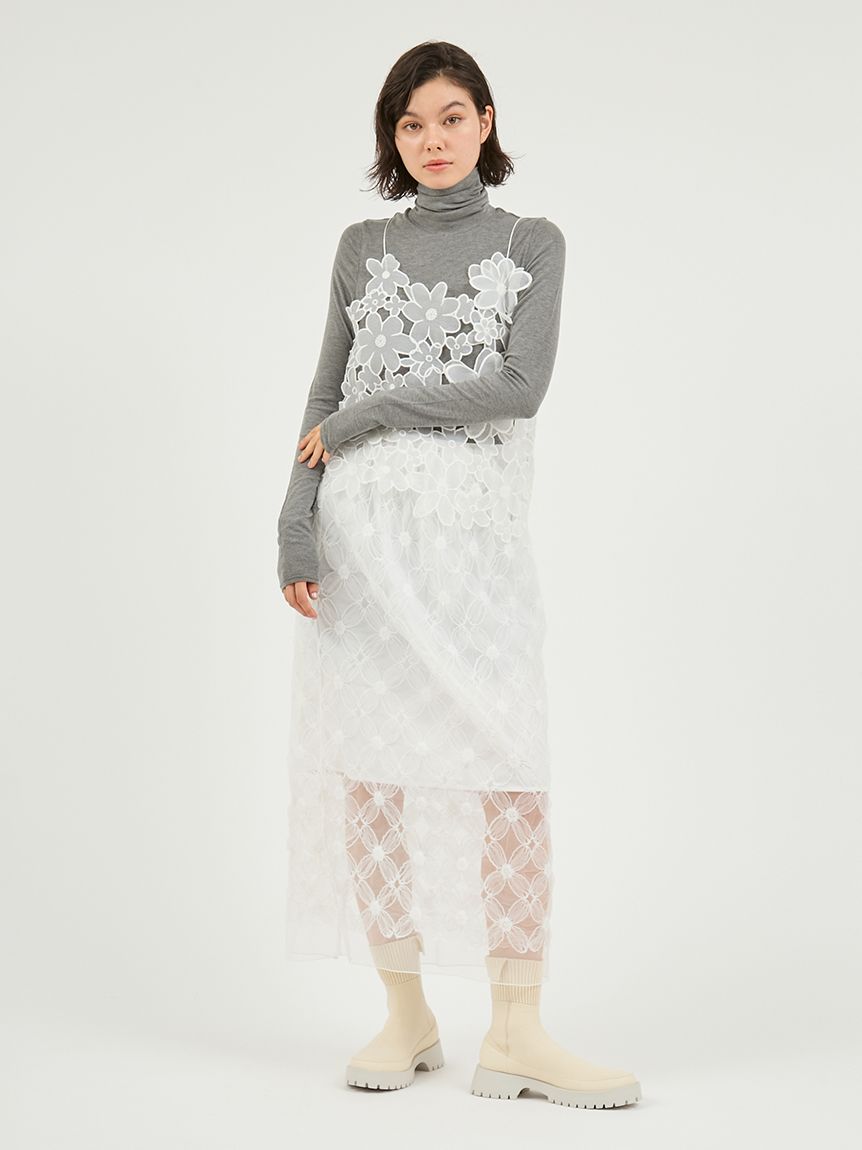 フラワーオーガンジービスチェ(シャツ・ブラウス)｜トップス｜emmi