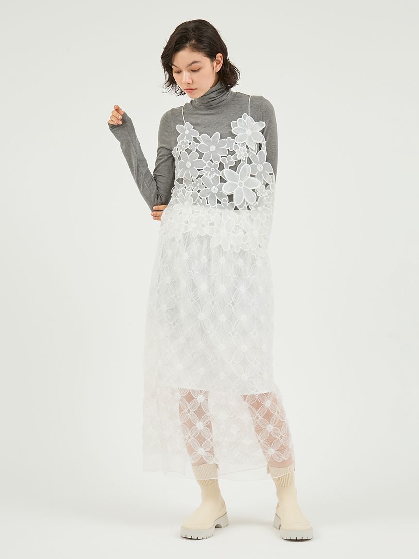 フラワーオーガンジービスチェ(シャツ・ブラウス)｜トップス｜emmi