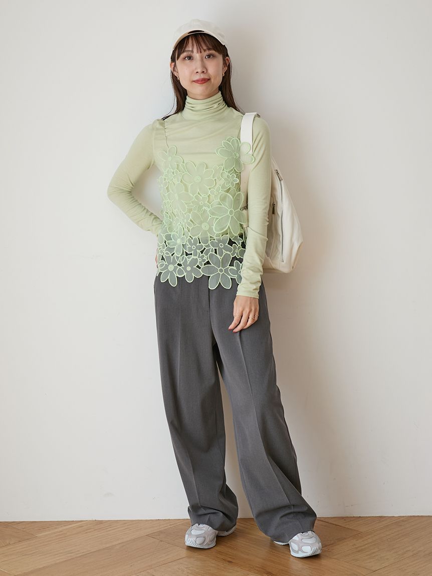 フラワーオーガンジービスチェ(シャツ・ブラウス)｜トップス｜emmi