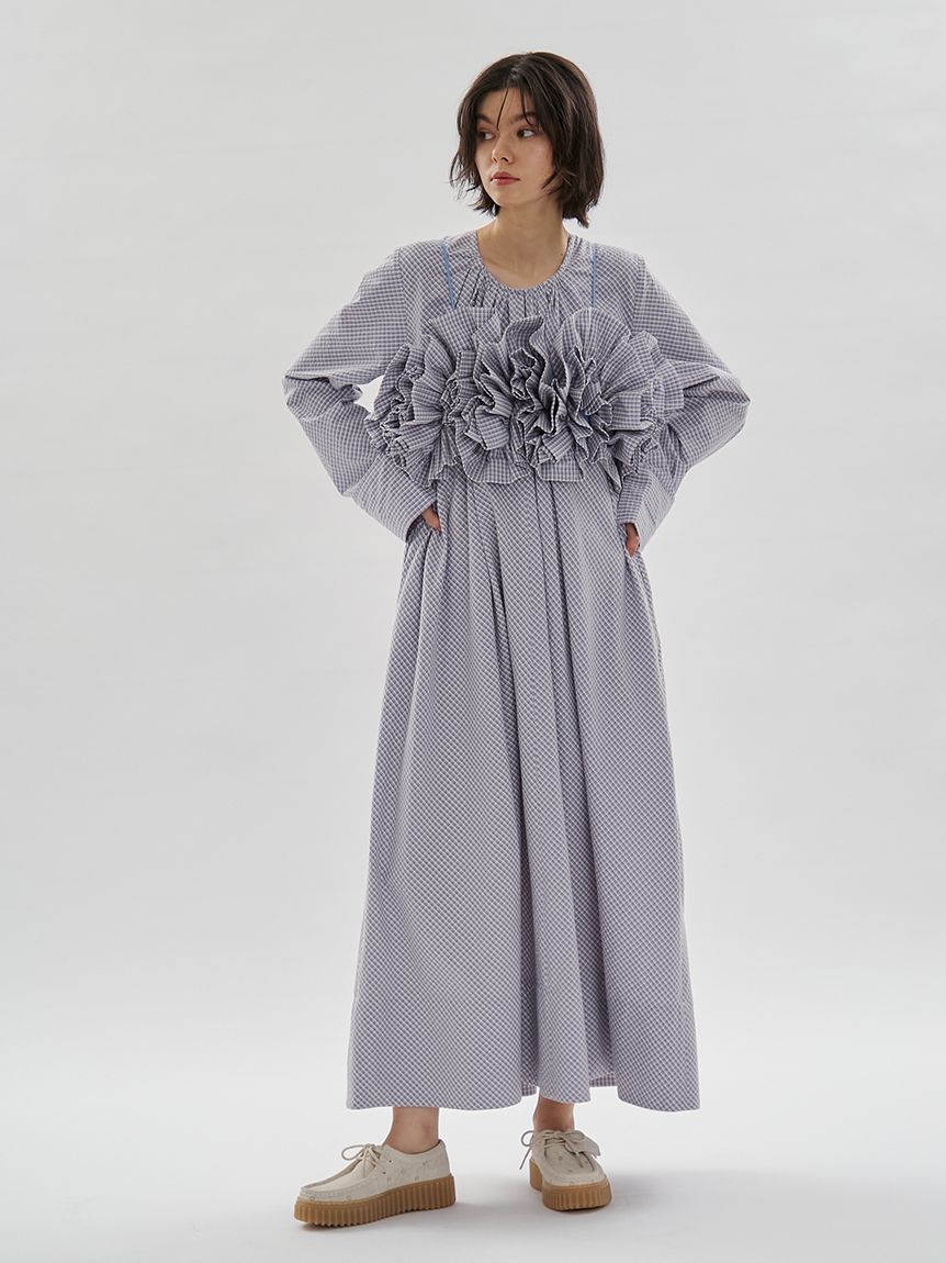 チェックフリルビスチェ【セットアップ対応】(シャツ・ブラウス