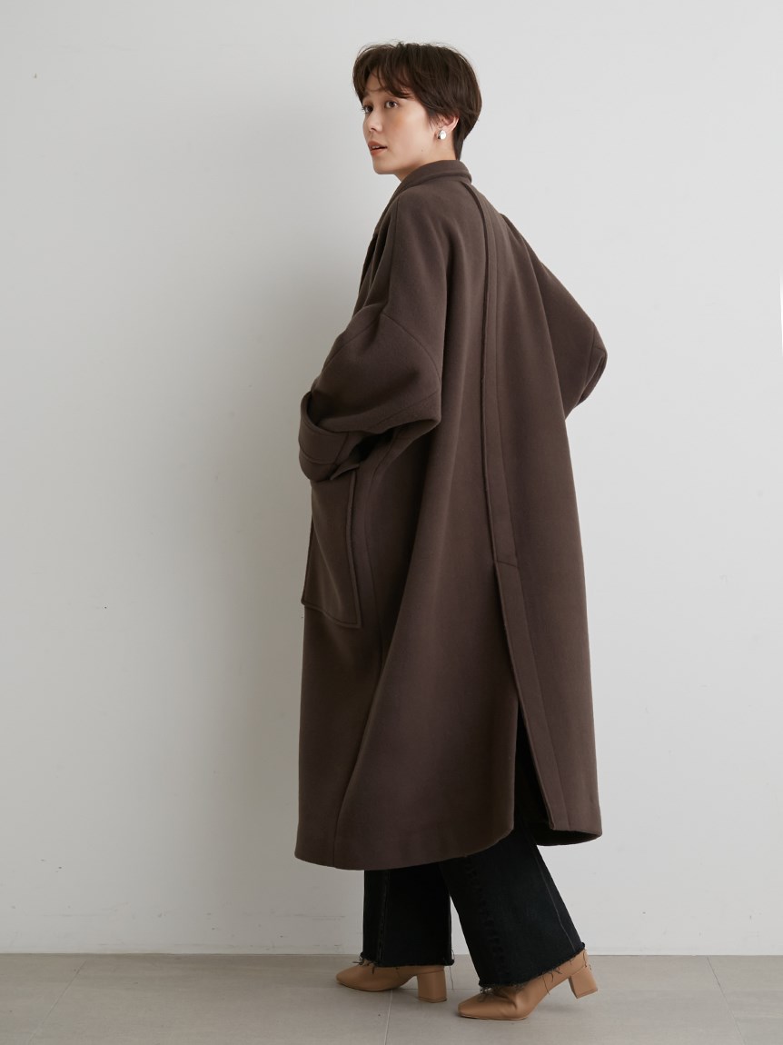emmi atelier】リサイクルウールロングコート(テーラードジャケット ...