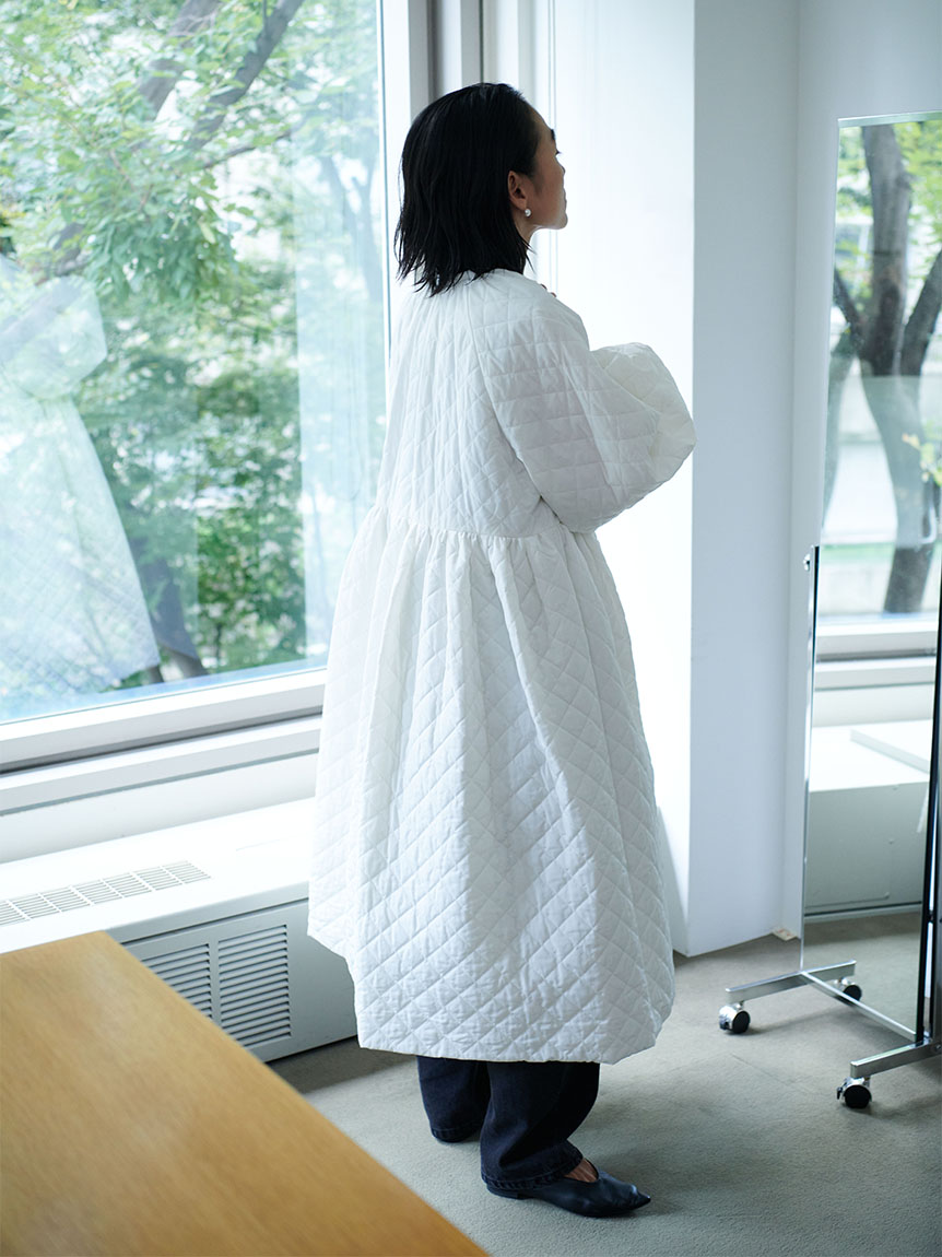 emmiatelie【新品】emmi 金子綾 コラボキルティングコート ホワイト 1サイズ