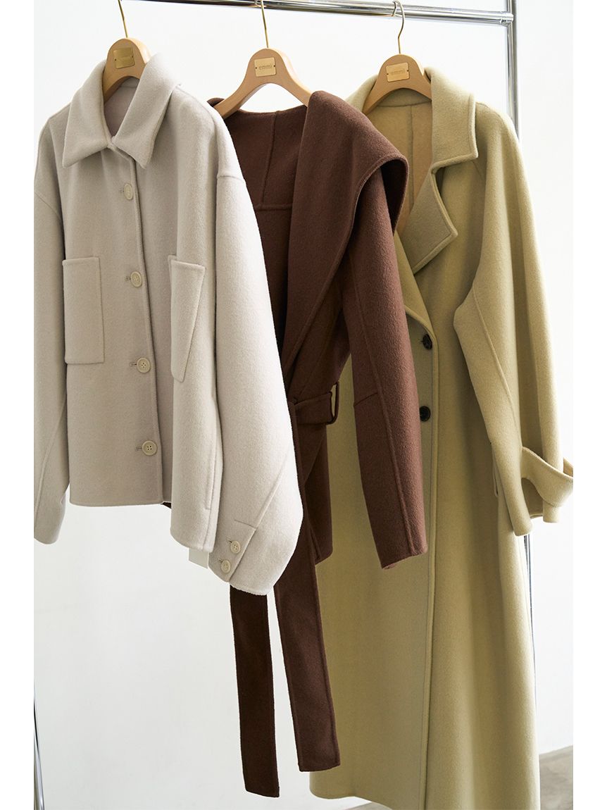 emiy ブラウン ロングコート エイミーイストワール EIMY ISTOIRE ウールマニッシュチェスターコート