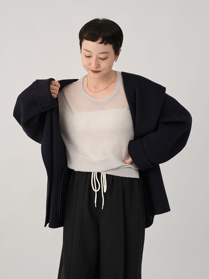 emmi ロイヤルジーロンブルゾン emmi(エミ)ロイヤルジーロン・リバーブルゾン Royal Geelong Wool Coat