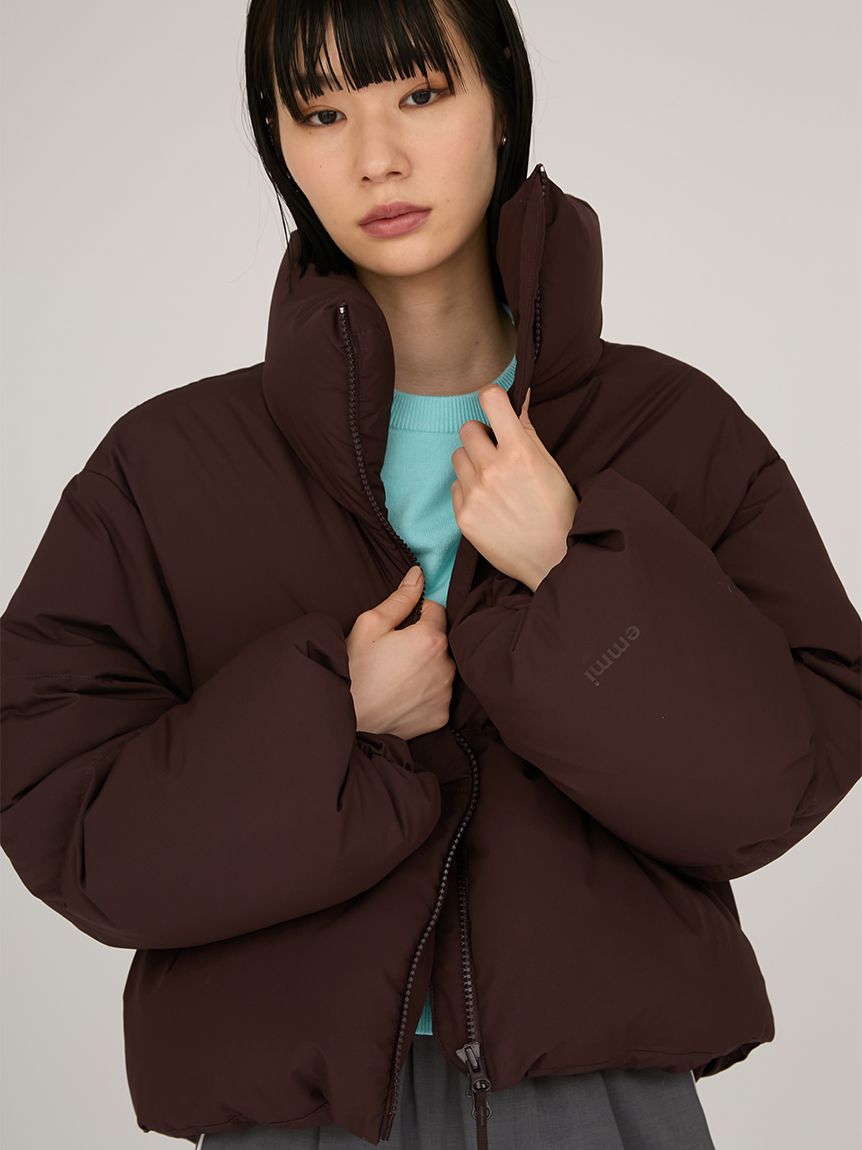 emmi ブラック ダウンジャケット クロップドフォルムダウンコート(ジャケット)｜アウター｜emmi