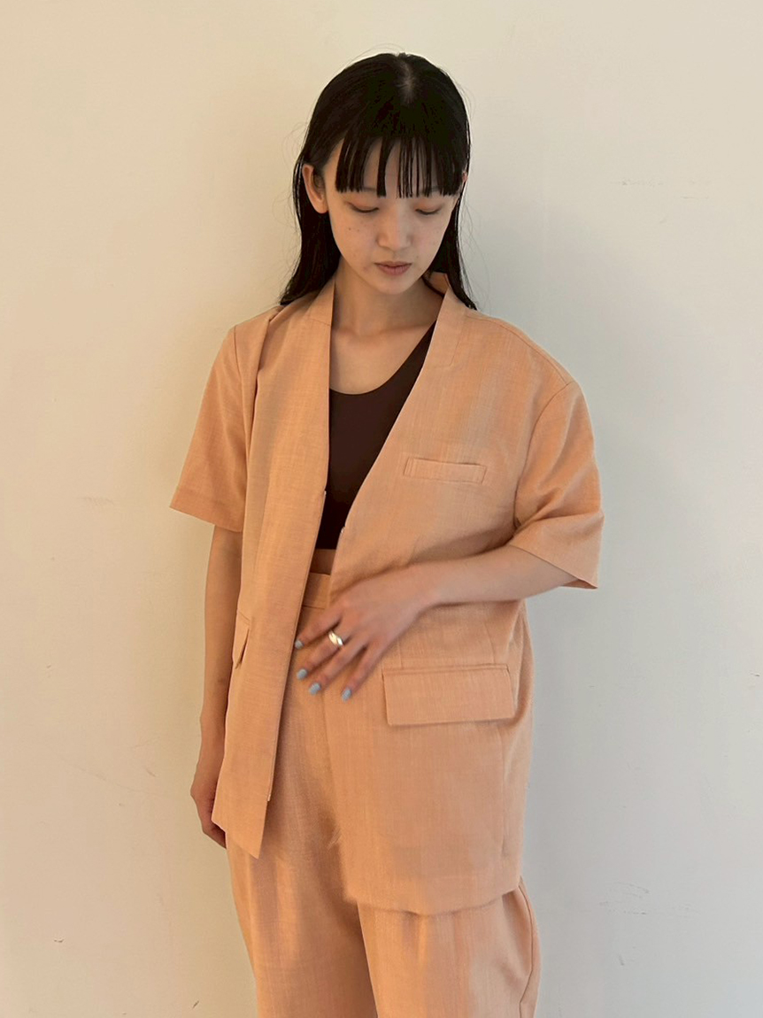 セミシアーハーフスリーブジャケット(テーラードジャケット