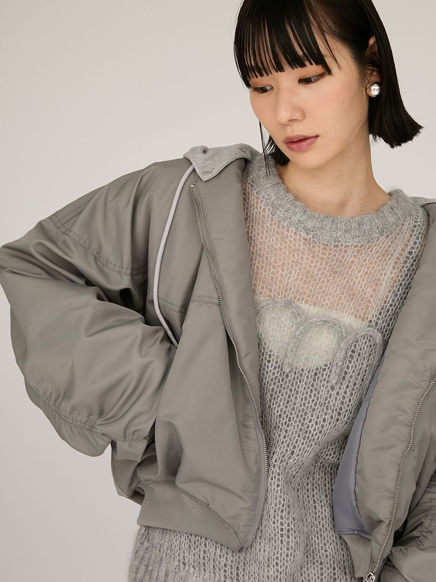 フード付き2wayボンバーブルゾン(ブルゾン)｜アウター｜emmi（エミ）の