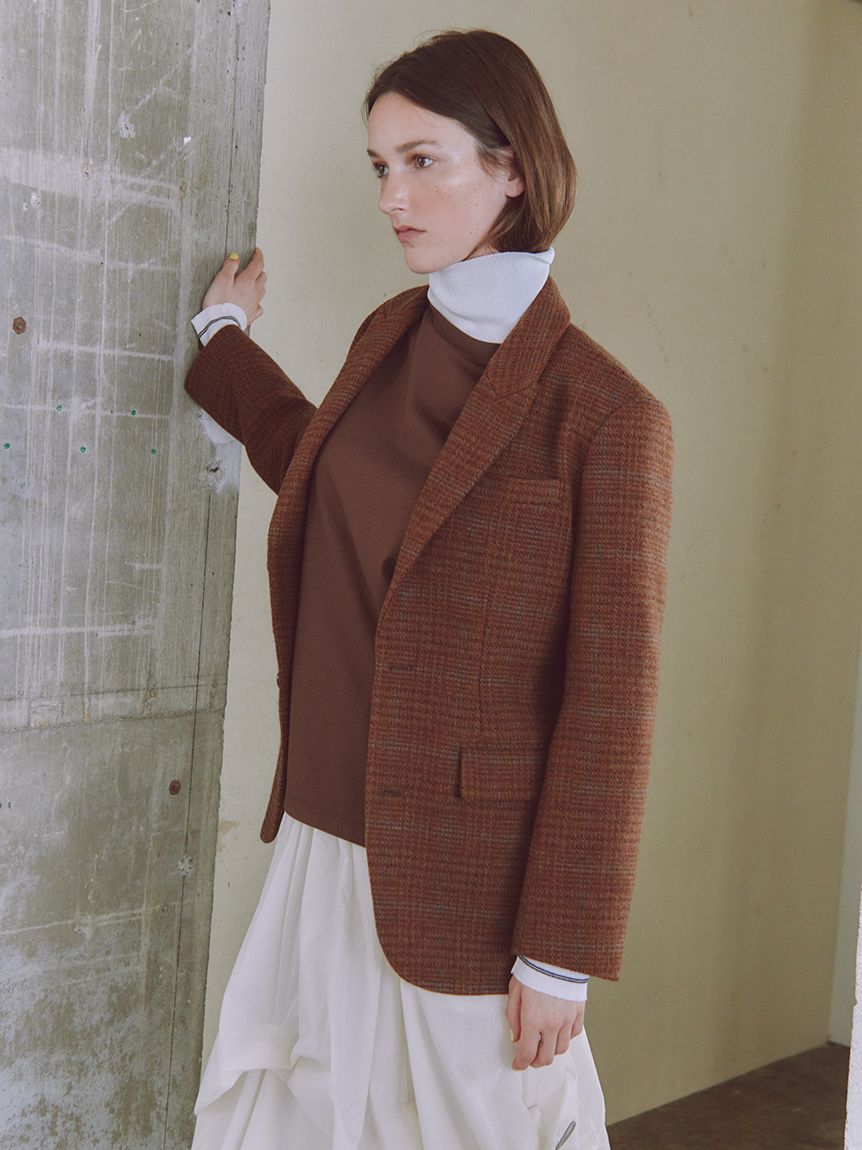 emmi ウールチェックジャケット ウールチェックジャケット(テーラードジャケット)｜アウター