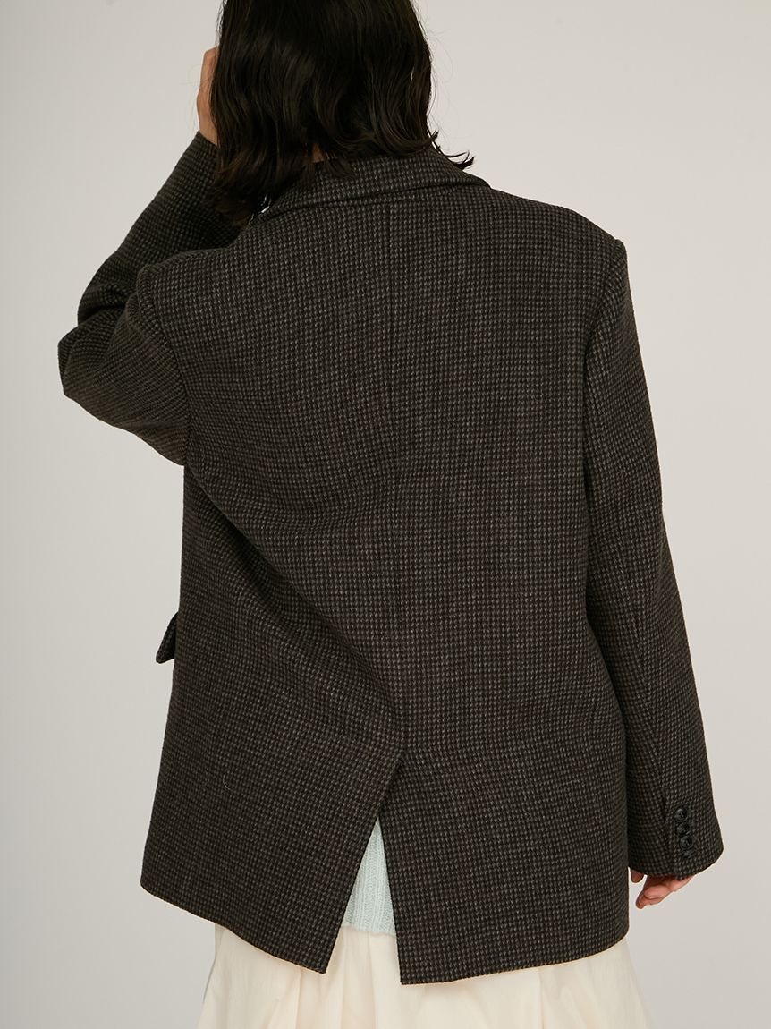 ウールチェックジャケット(テーラードジャケット)｜アウター｜emmi