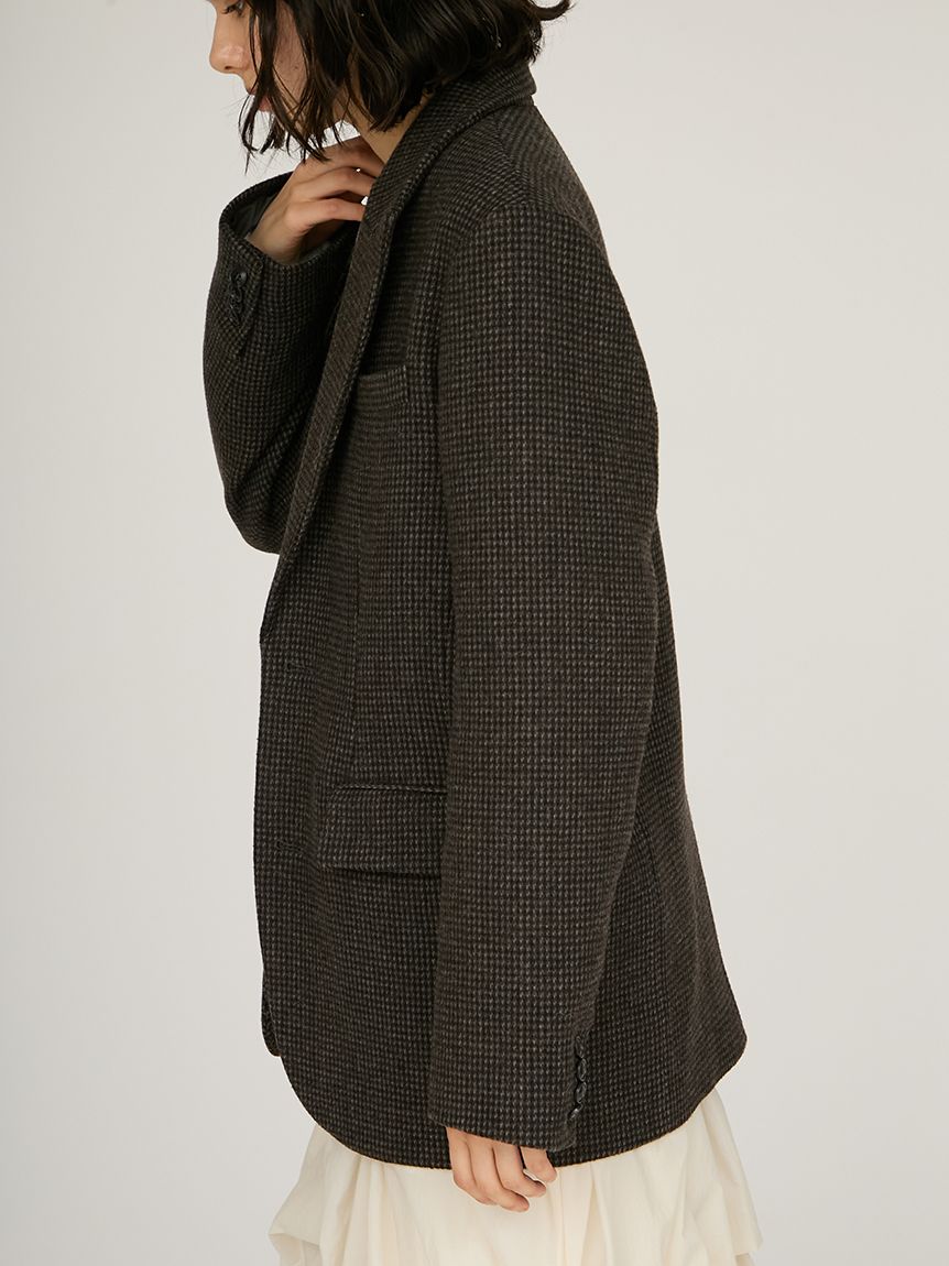 ウールチェックジャケット(テーラードジャケット)｜アウター｜emmi