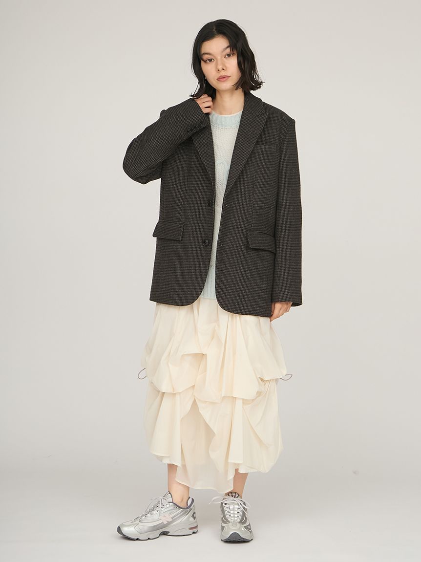 ウールチェックジャケット(テーラードジャケット)｜アウター｜emmi