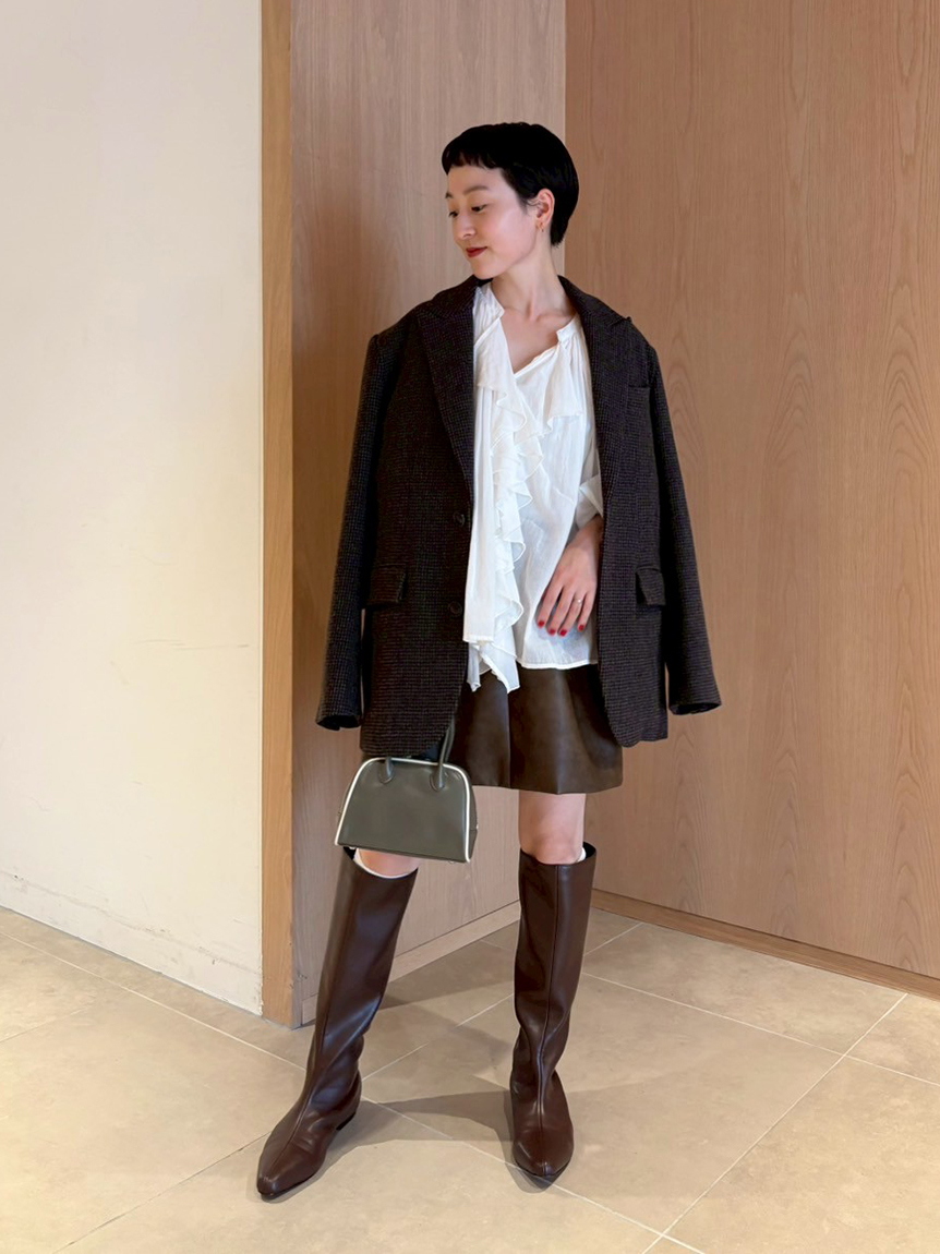 ウールチェックジャケット(テーラードジャケット)｜アウター