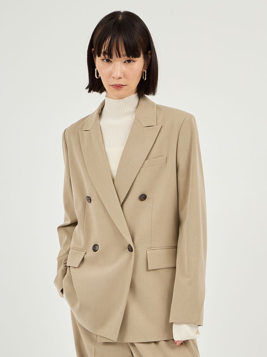 emmi ブラウン ダブルブレストジャケット emmi（エミ）の「【emmi atelier】ダブルブレストジャケット