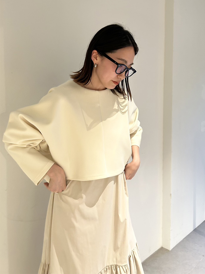 emmi atelier】ダンボールトップスセットキャミワンピース-