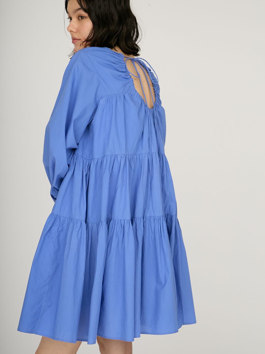 キャンブリックティアードワンピース(マキシ・ロングワンピース