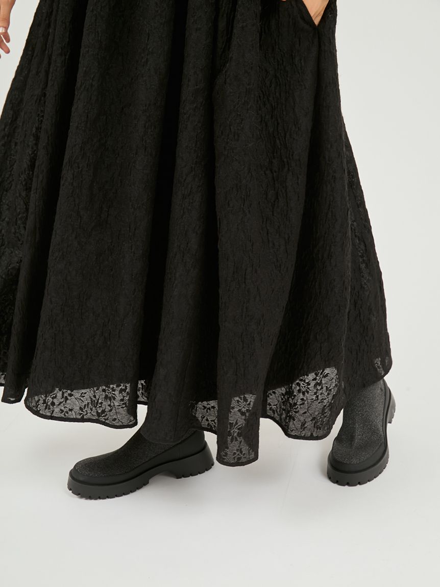 セットアイテム】フラワージャガードワンピース(マキシ・ロング