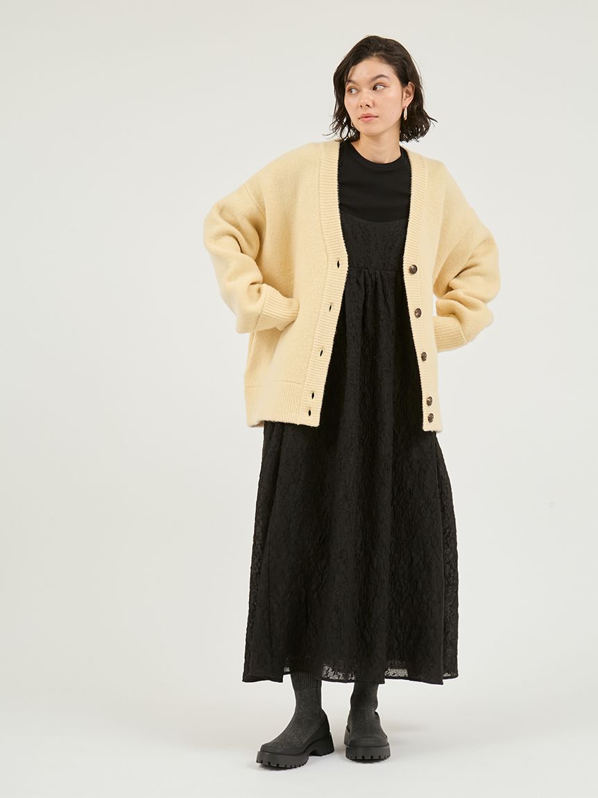 セットアイテム】フラワージャガードワンピース(マキシ・ロング