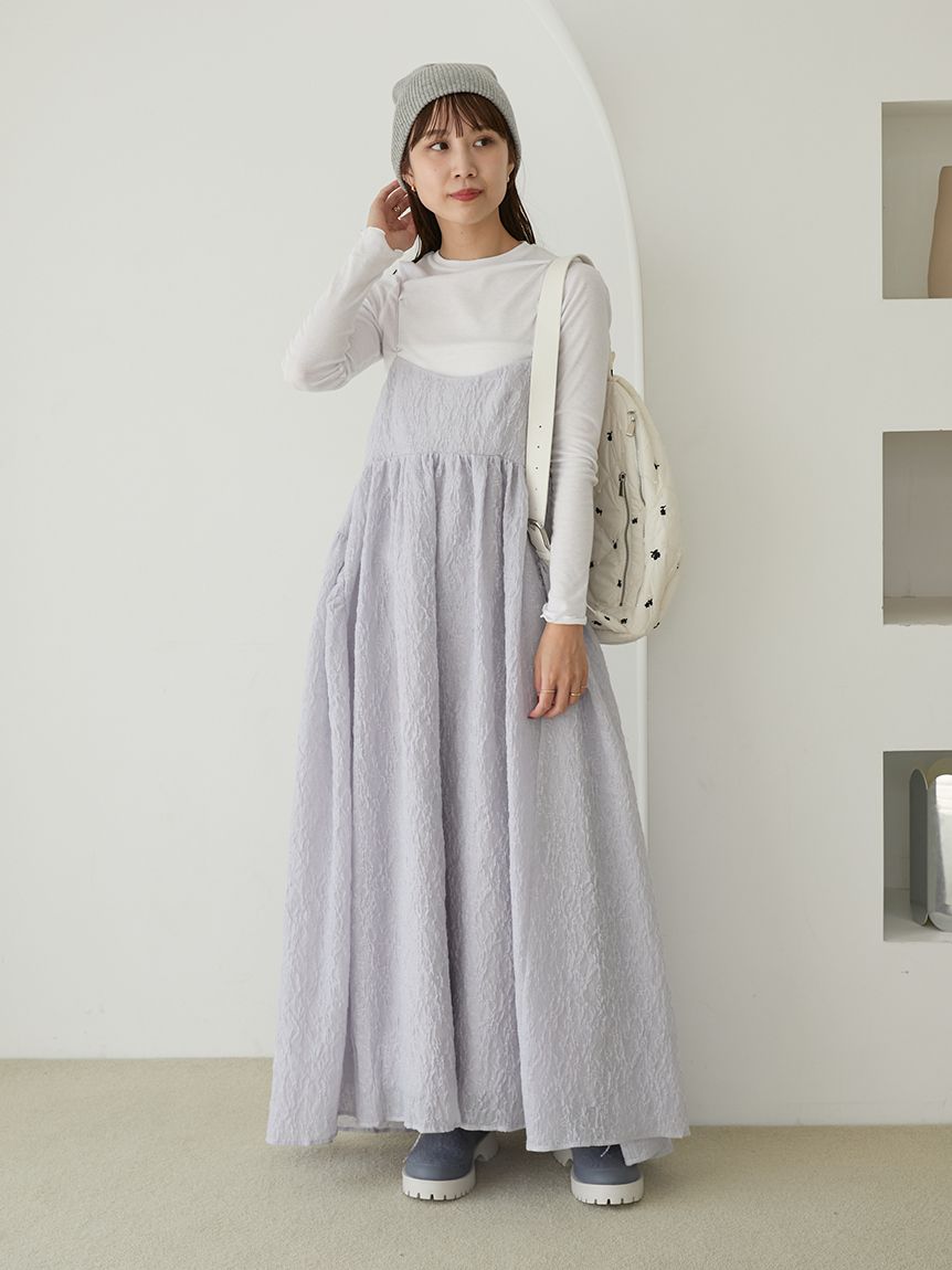 セットアイテム】フラワージャガードワンピース(マキシ・ロング