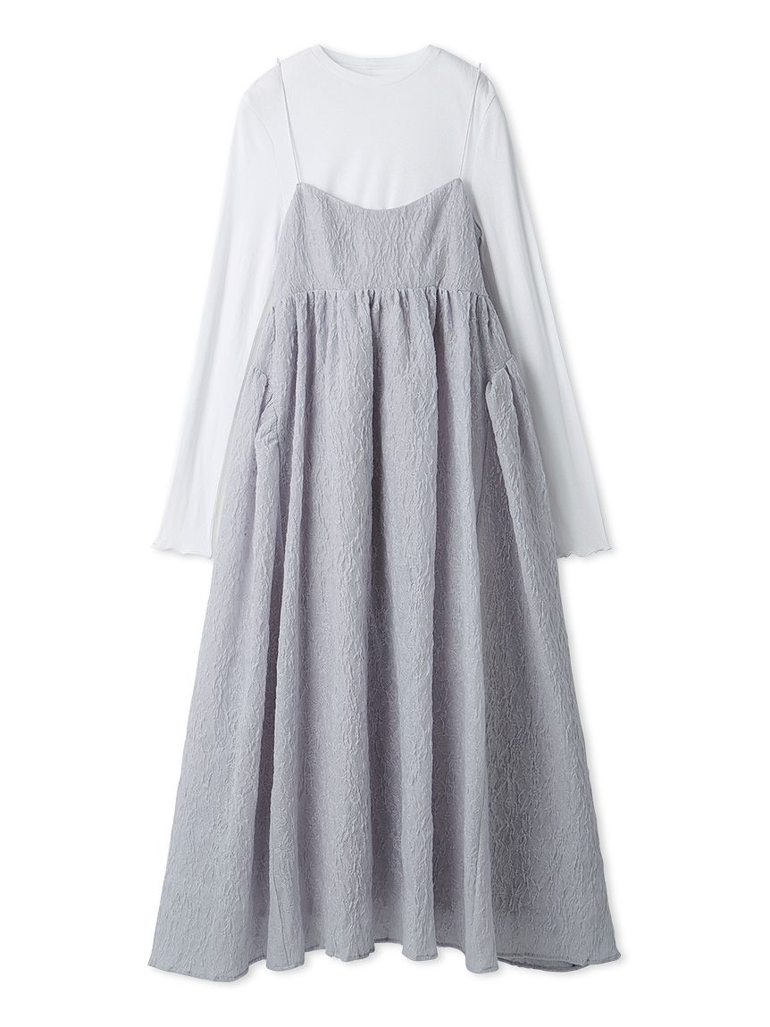 セットアイテム】フラワージャガードワンピース(マキシ・ロング