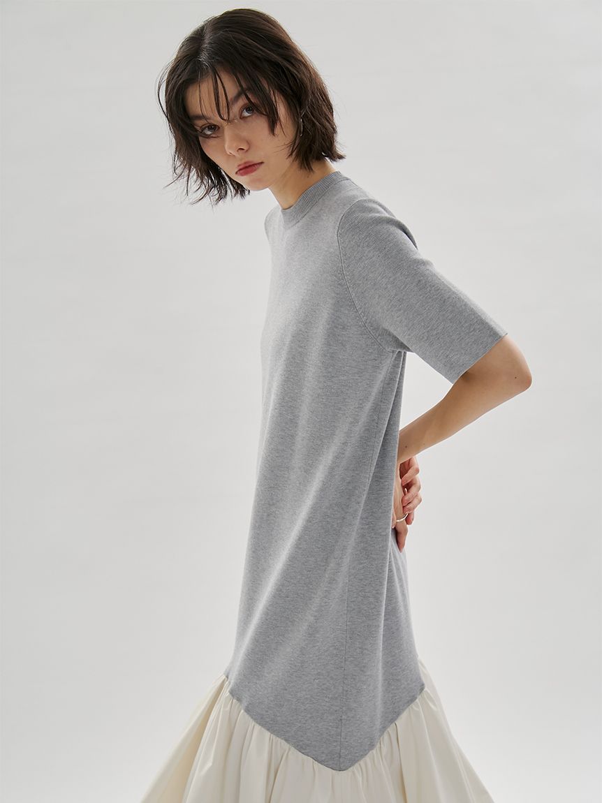 emmi（エミ）ニットドッキングワンピース （GRY） ニットドッキングワンピース(ニットワンピース)｜ワンピース｜emmi
