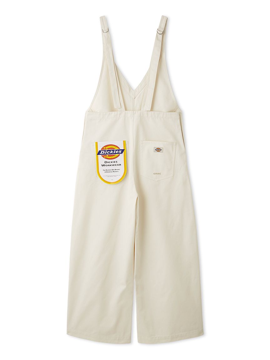 R&D.M.Co- ホワイトサロペット Dickies(R)×emmi】ワイドサロペット(ロングワンピース)｜ONE PIECE