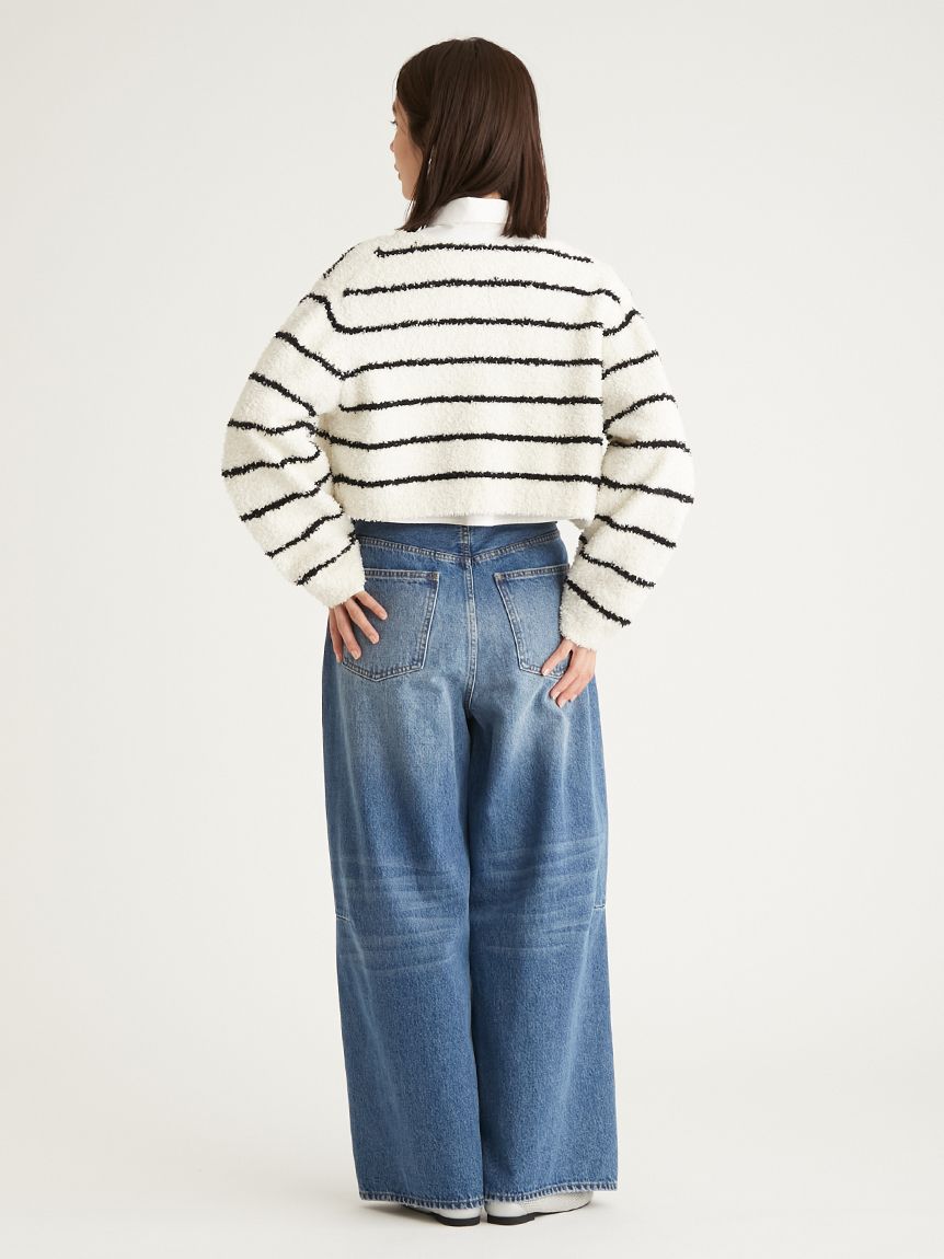 ファッション 通販 リサイクルコットンタックデニムパンツ(デニムパンツ)｜パンツ パンツ