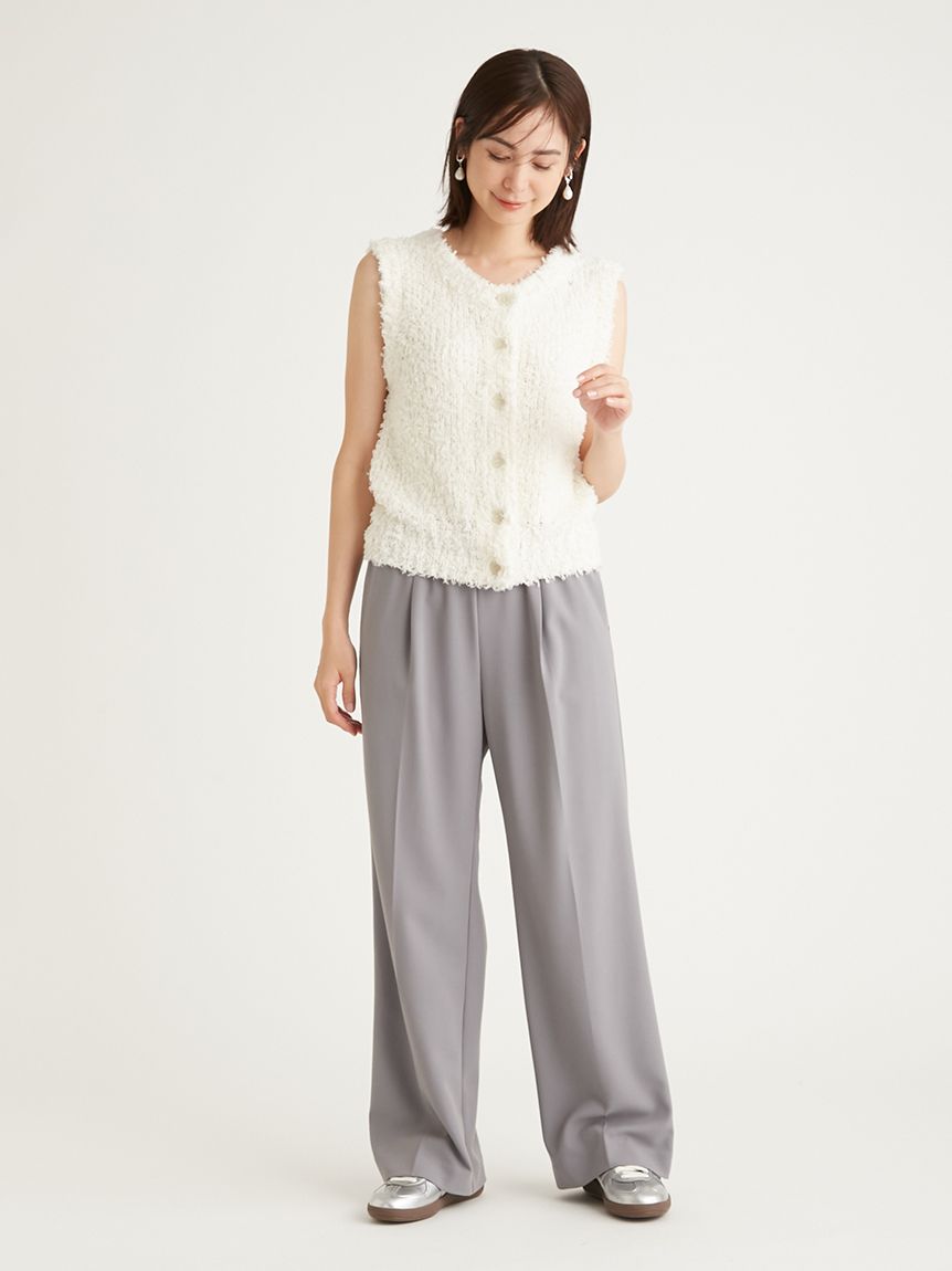 やみー 10th】emmiロゴジャガードゴムタックパンツ(スウェットパンツ