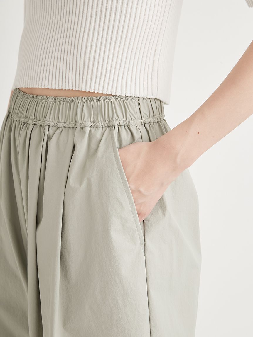 eco 2wayナイロンボリュームパンツ(ワイドパンツ)｜パンツ｜emmi