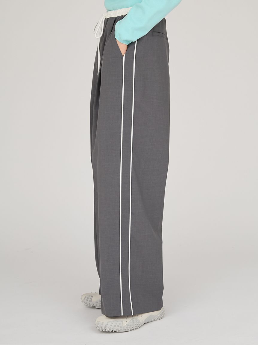 mi商品 イージーケアサイドラインパンツ(ロングパンツ)｜パンツ｜emmi