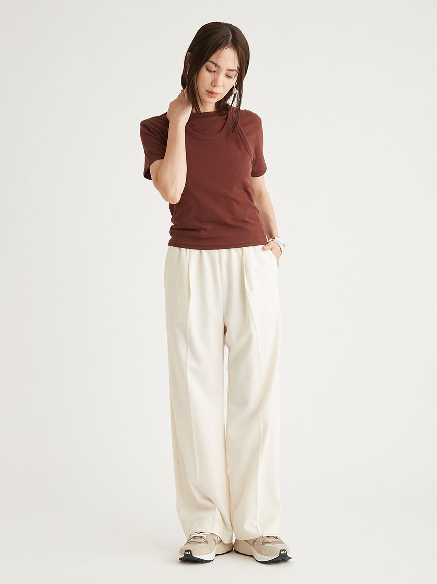 emmi ジャガードゴムタックパンツ(ロングパンツ)｜パンツ｜emmi（エミ