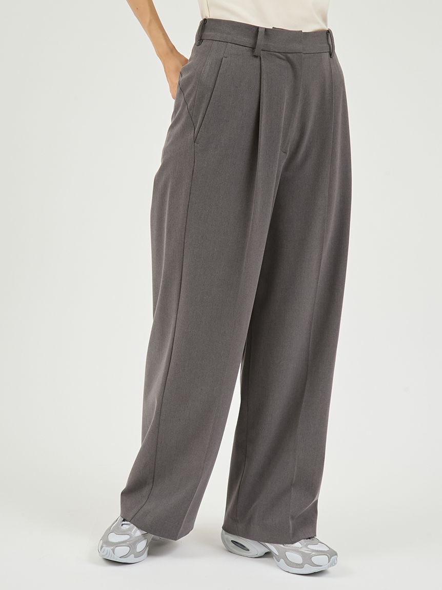 セットアップ対応】ワイドレッグタックパンツ(ワイドパンツ)｜パンツ