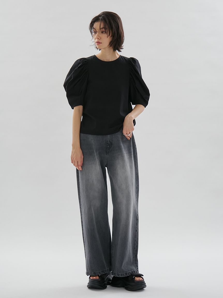 ウエストゴムルーズデニムパンツ(デニムパンツ)｜パンツ｜emmi（エミ