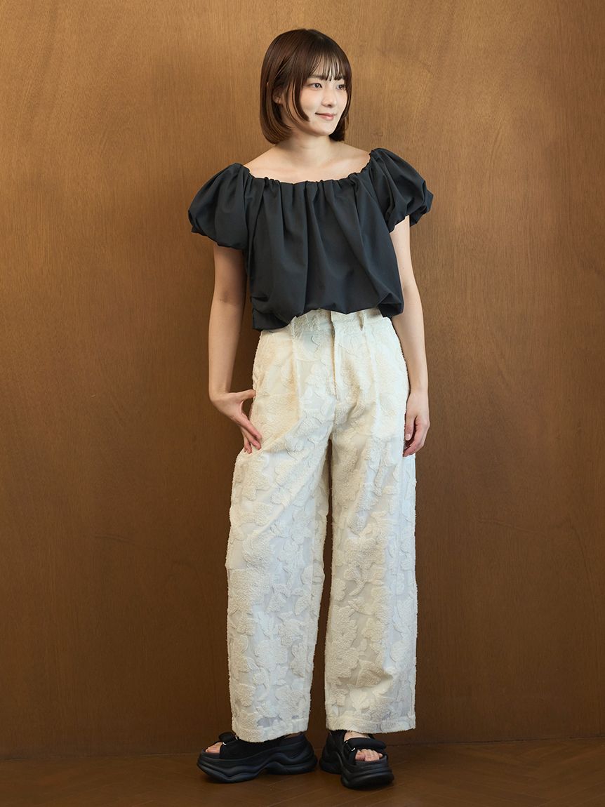 ジャガードタックパンツ【セットアップ対応】(Tシャツ/カットソー 