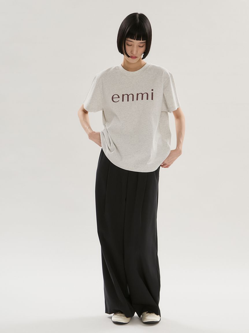 emmiロゴウエストゴムテーパードパンツ(ロングパンツ)｜パンツ｜emmi