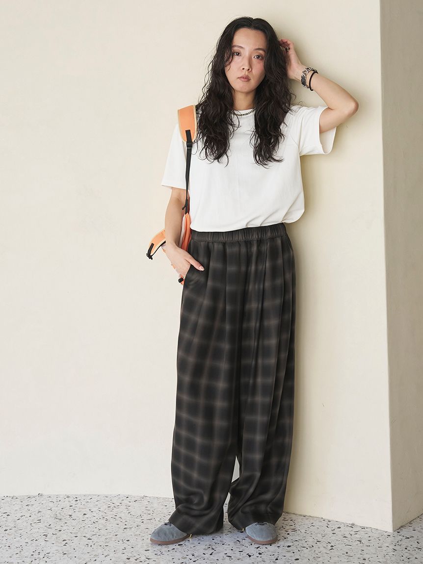 チェックイージーパンツ(ロングパンツ)｜PANTS｜emmi（エミ）の通販
